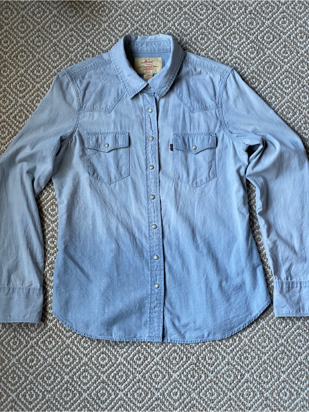 Levi's Light Blue Denim Western Button-Down Shirt